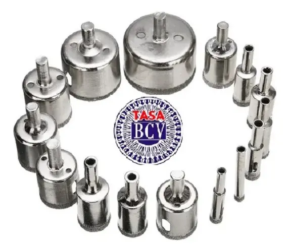 Set 7 Brocas Copa Diamante Ceramica 10-100mm